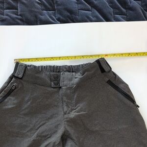 Gray Casual Pants with Black Accents